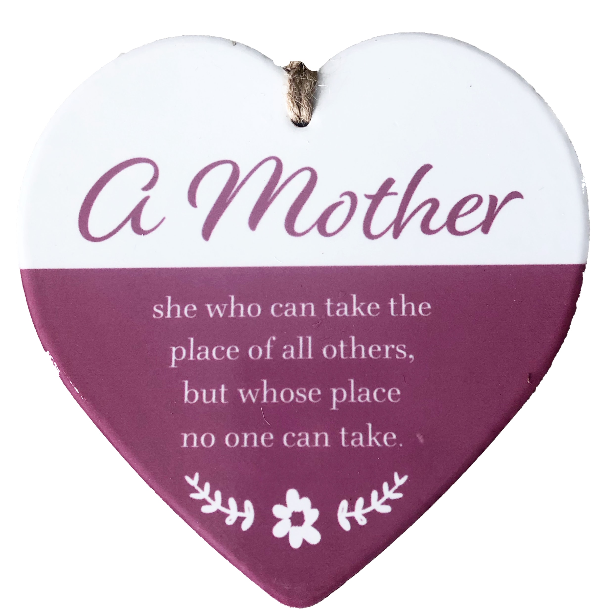 Mother's Day Hanging Plaque/Pink heart